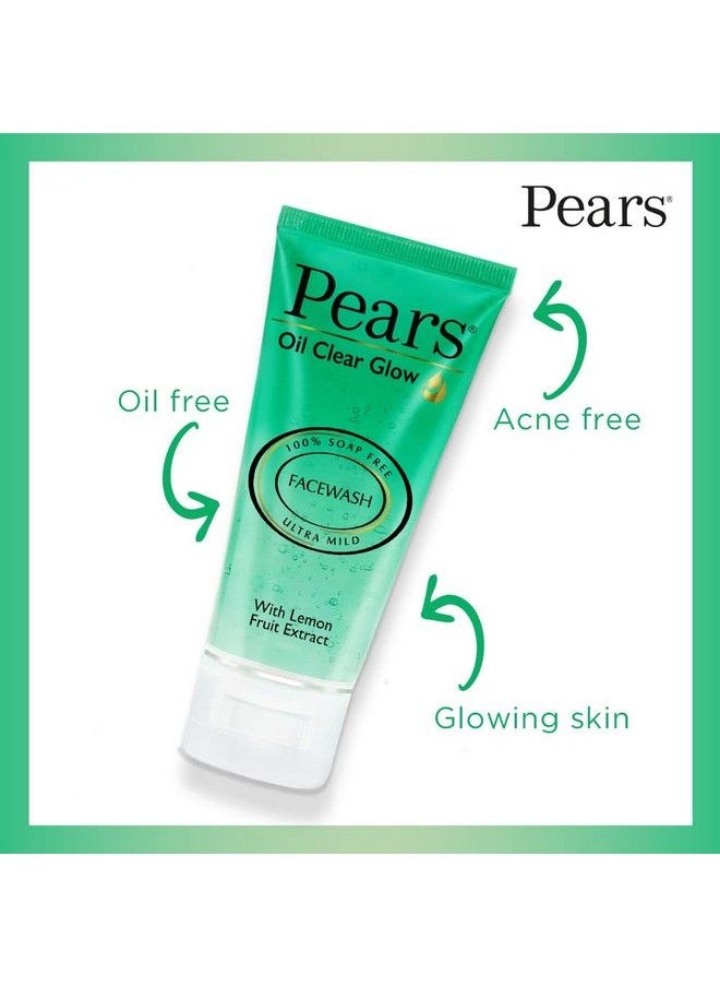 Pears - Oil Clear Gentle Ultra Mild Daily Cleansing Facewash For Oil Free Matte Look Ph Balanced 100% Soap Free Pure Lemon Flower Extract 60G - Image 1