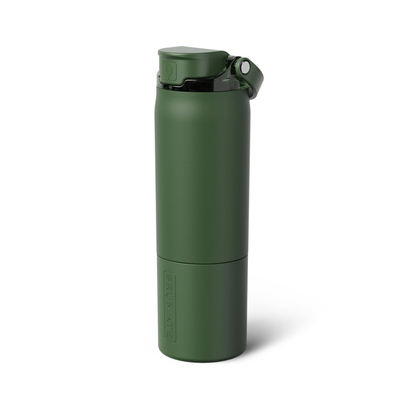 BrÃ¼Mate Rise 25oz Water Bottle With 100% Leakproof Covered Silicone Straw | Insulated Stainless Steel Water Bottle | Cup-Holder Friendly | Fast Flow | Soft Sip Silicone Spout | BPA-Free (OD Green) - Image 1