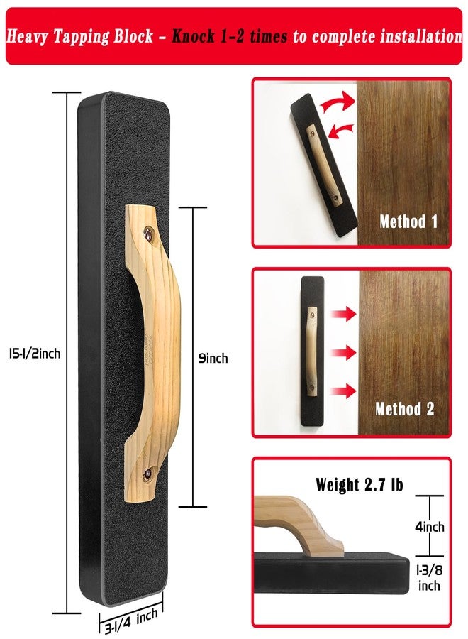 NAACOO Flooring Tools - Heavy Big Tapping Block + Heavy Duty Pull Bar, Needn't Hammer, for Vinyl Plank Flooring - Tapping Block Just Knock 1-2 Times to Complete Flooring Installation. - Image 2