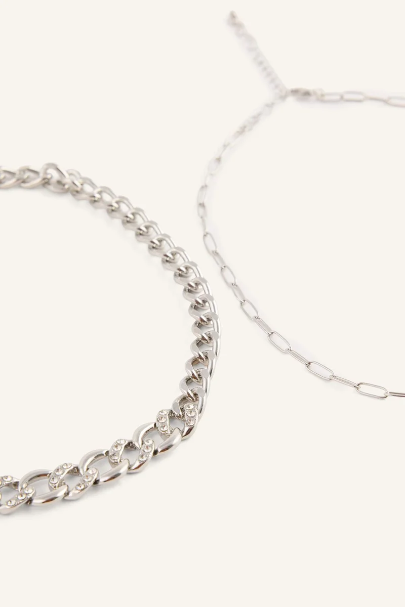 Defacto  Woman 2 Piece Chain Necklace for Women | Best Price UAE
