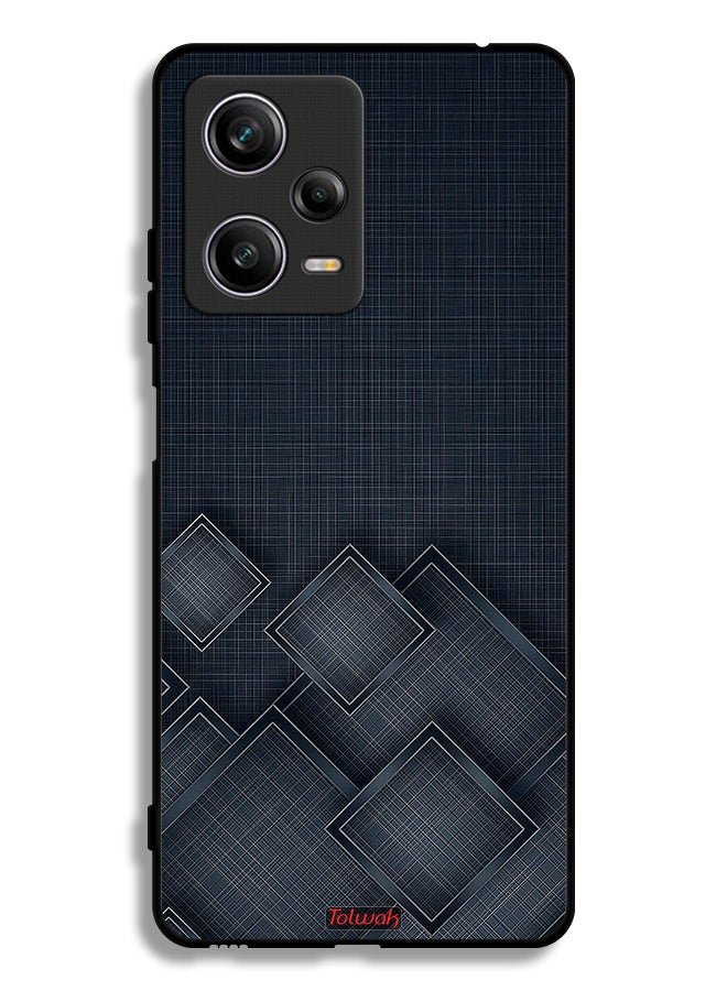 Tolwak غطاء حماية لهاتف شاومي ريدمي نوت 12 برو بنمط مربعات على القماش - Image 2