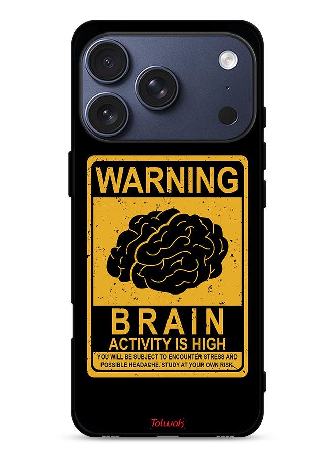 Tolwak Apple iPhone 17 Pro Protective Case Cover Warning Brain Activity Is High - Image 1