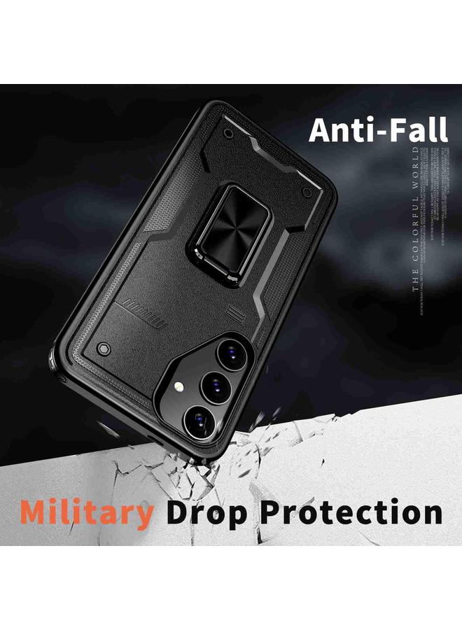 اس-توب جراب لهاتف Samsung Galaxy S25 5G، جراب هاتف هجين من مادة TPU مع حامل حلقي من الكمبيوتر الشخصي - Image 3