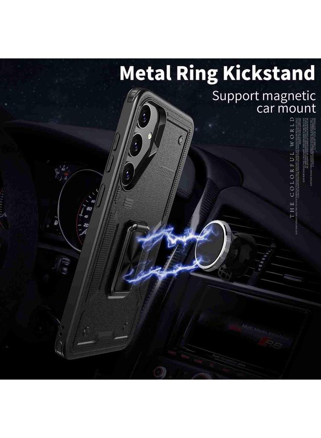 اس-توب جراب لهاتف Samsung Galaxy S25 5G، جراب هاتف هجين من مادة TPU مع حامل حلقي من الكمبيوتر الشخصي - Image 2