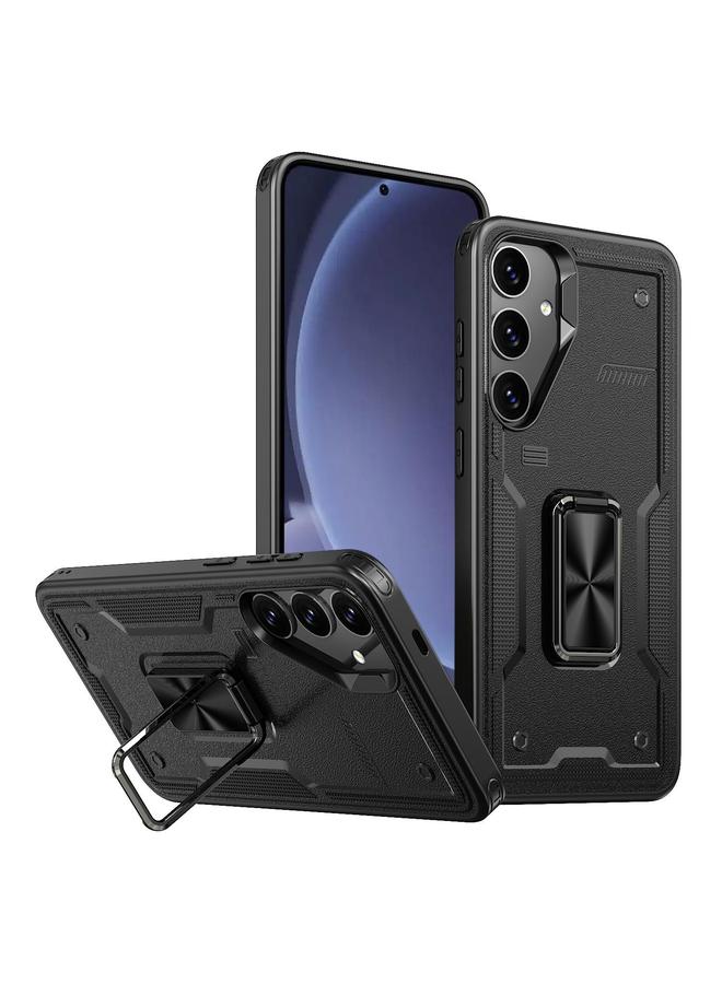 اس-توب جراب لهاتف Samsung Galaxy S25 5G، جراب هاتف هجين من مادة TPU مع حامل حلقي من الكمبيوتر الشخصي - Image 1