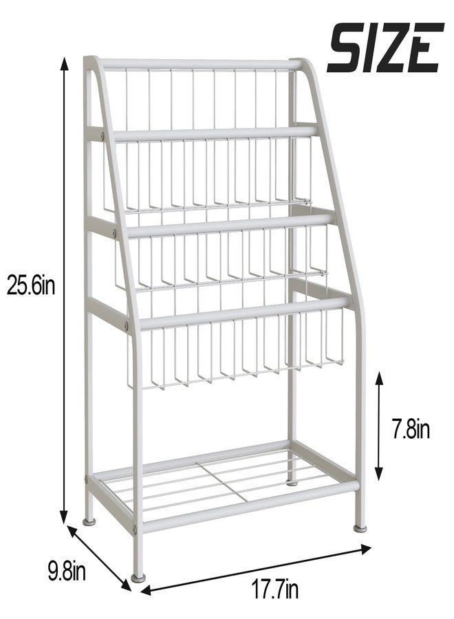 aboxoo Kids Bookshelf Toddler Freestanding for Children Room 18 inches Small Toddler Bookcase Toy Organizer White Stable Bookcase Bookstore Library Book Unit Storage for Small Place - Image 3