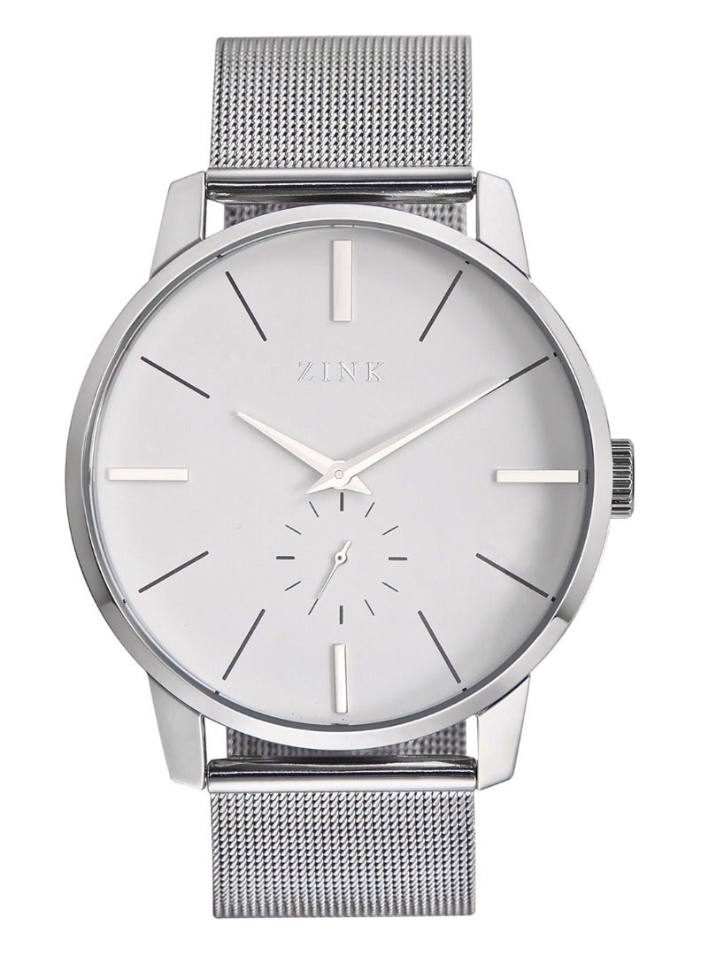 زنك ساعة ZINK ZK126G5MS-16 الفضية الأنيقة للرجال المصنوعة من الفولاذ المقاوم للصدأ - ساعة عصرية لكل مناسبة - Image 1