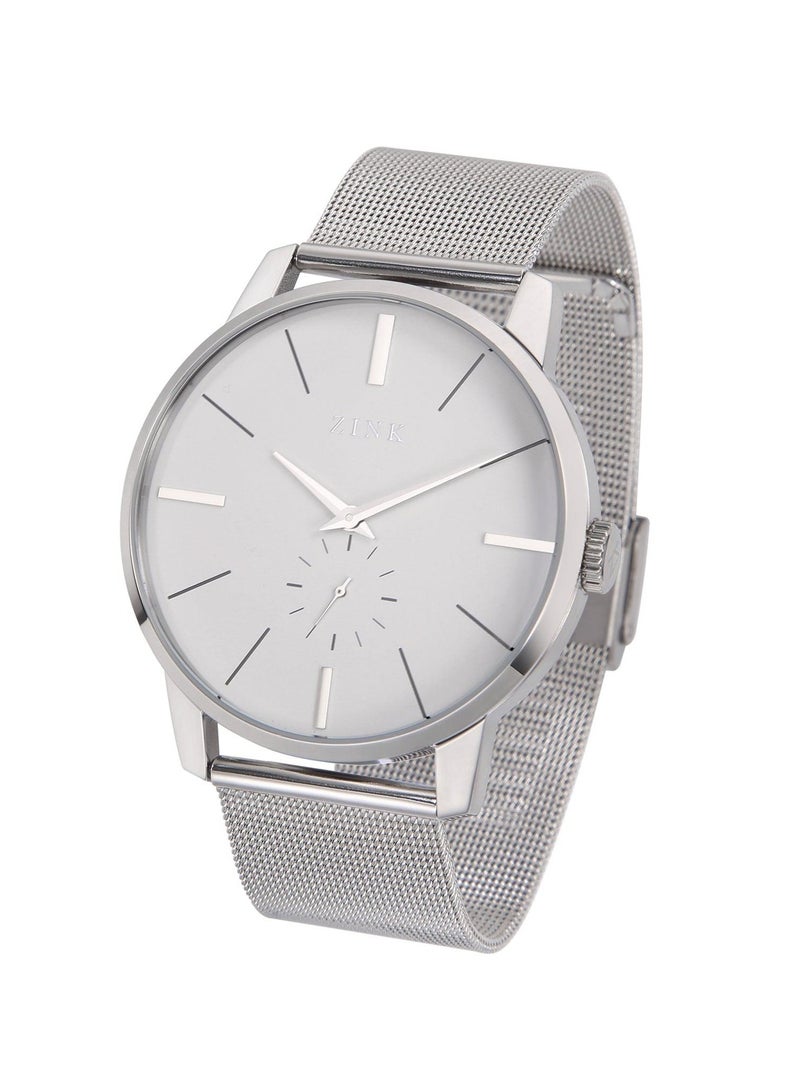 زنك ساعة ZINK ZK126G5MS-16 الفضية الأنيقة للرجال المصنوعة من الفولاذ المقاوم للصدأ - ساعة عصرية لكل مناسبة - Image 3