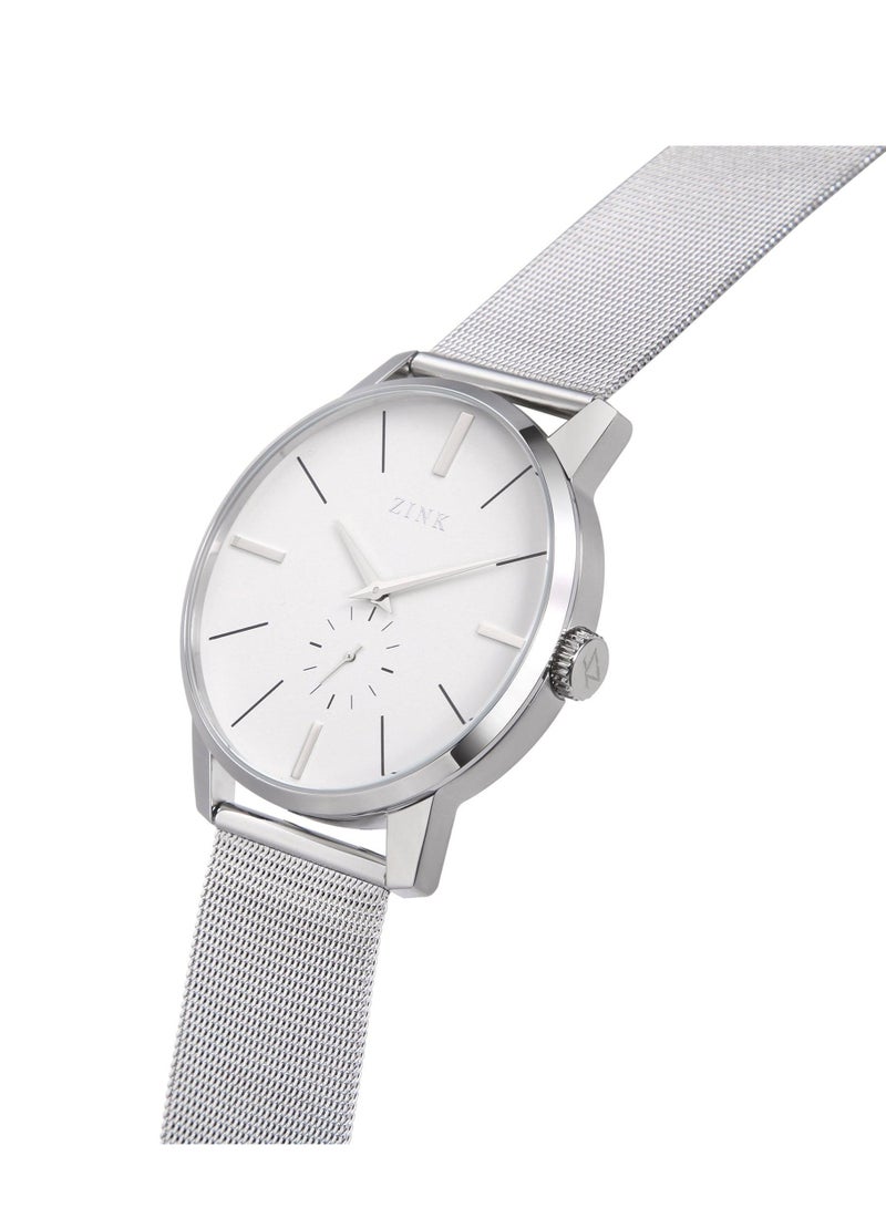 زنك ساعة ZINK ZK126G5MS-16 الفضية الأنيقة للرجال المصنوعة من الفولاذ المقاوم للصدأ - ساعة عصرية لكل مناسبة - Image 2