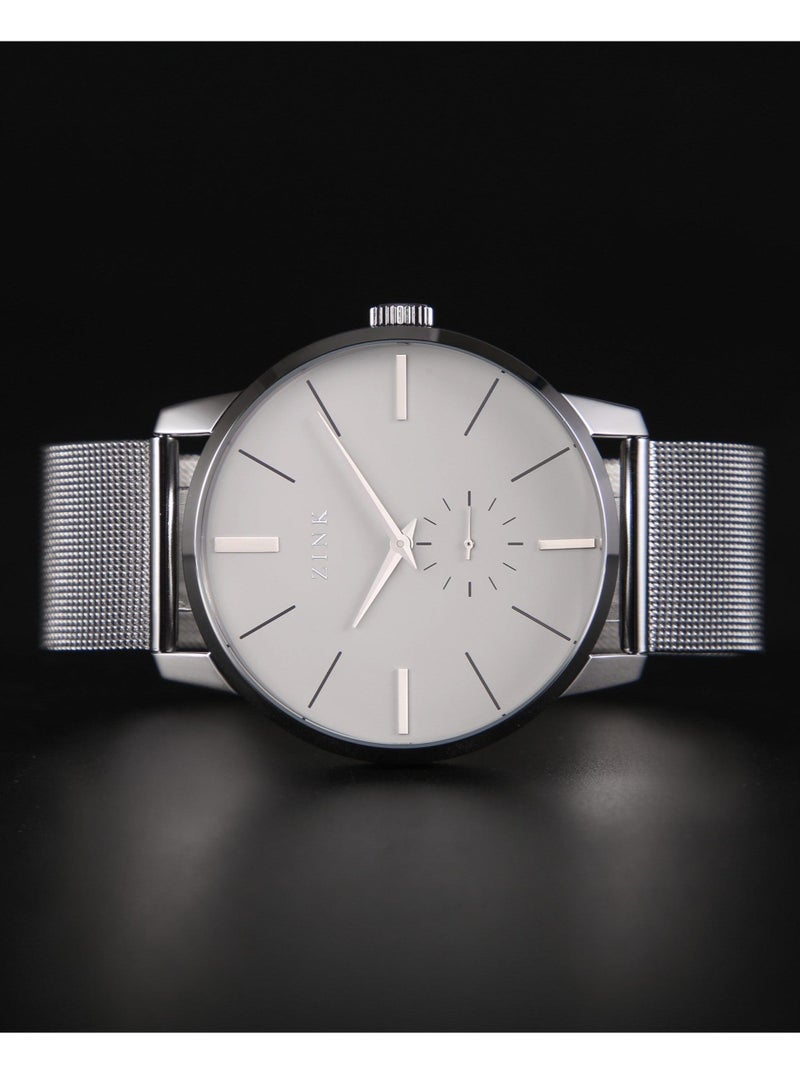 زنك ساعة ZINK ZK126G5MS-16 الفضية الأنيقة للرجال المصنوعة من الفولاذ المقاوم للصدأ - ساعة عصرية لكل مناسبة - Image 5