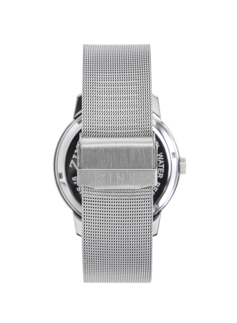 زنك ساعة ZINK ZK126G5MS-16 الفضية الأنيقة للرجال المصنوعة من الفولاذ المقاوم للصدأ - ساعة عصرية لكل مناسبة - Image 4