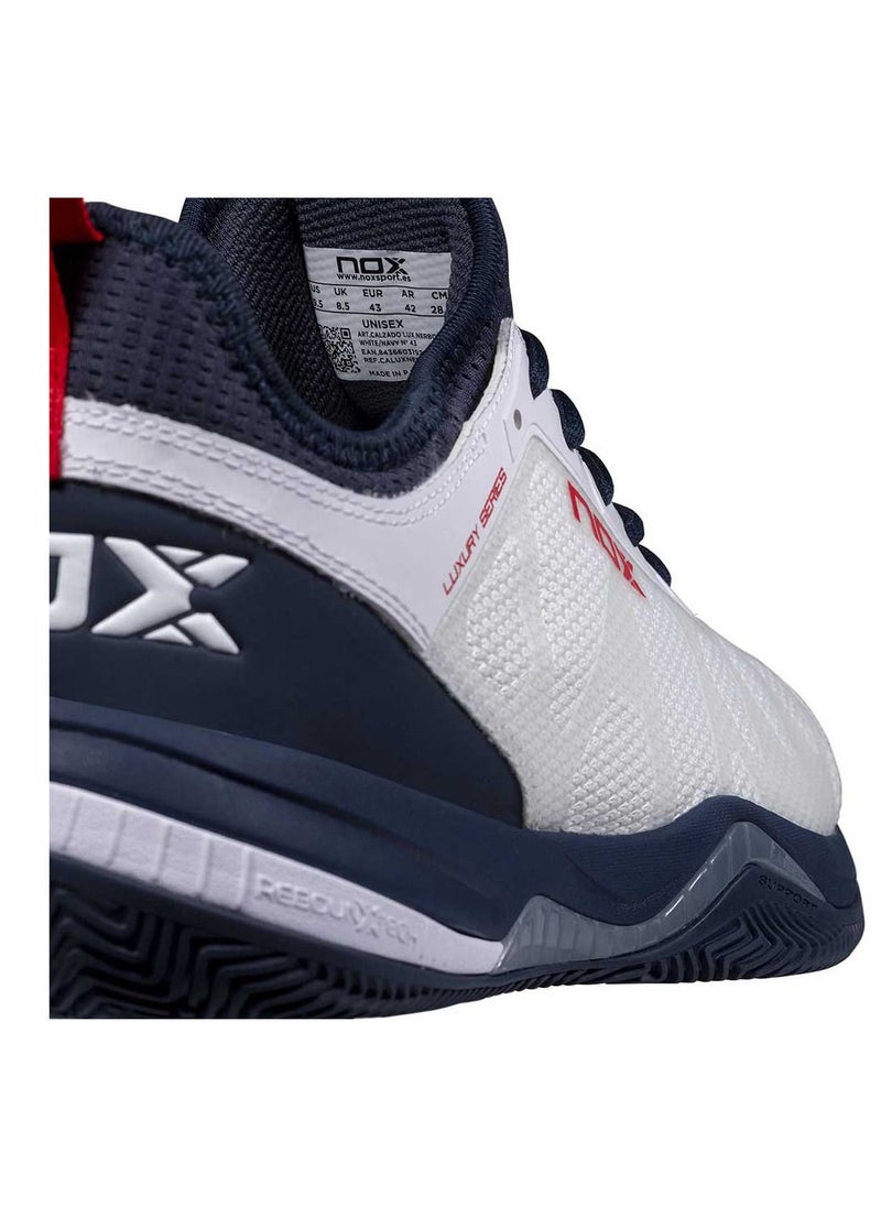 NOX - Lux Nerbo White/Navy Padel Shoes - Image 1