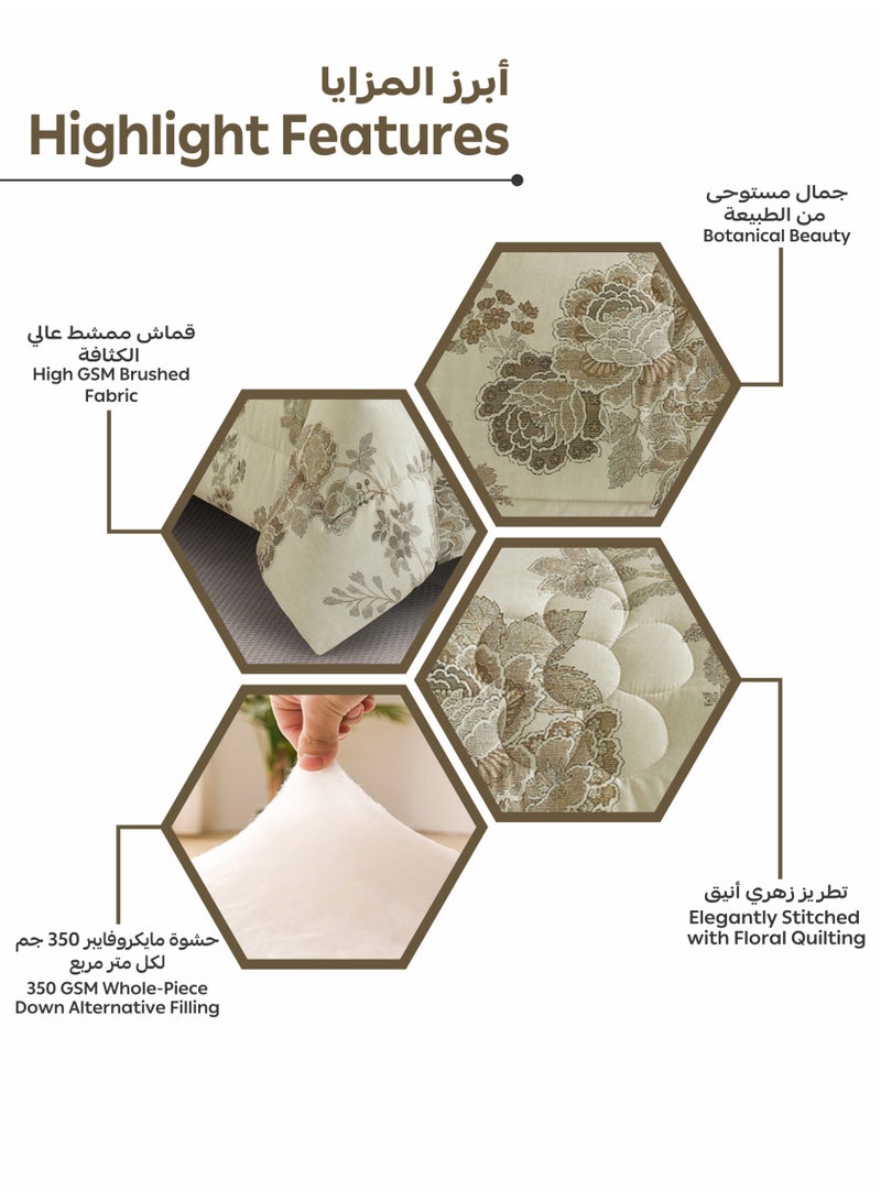 دوناتيلا طقم مفرش سرير 2 قطعة مقاس مفرد ونص يناسب سرير 120×200 , تصميم مشجر انيق , مايكروفايبر فائق النعومة , يناسب جميع الفصول  - Image 5