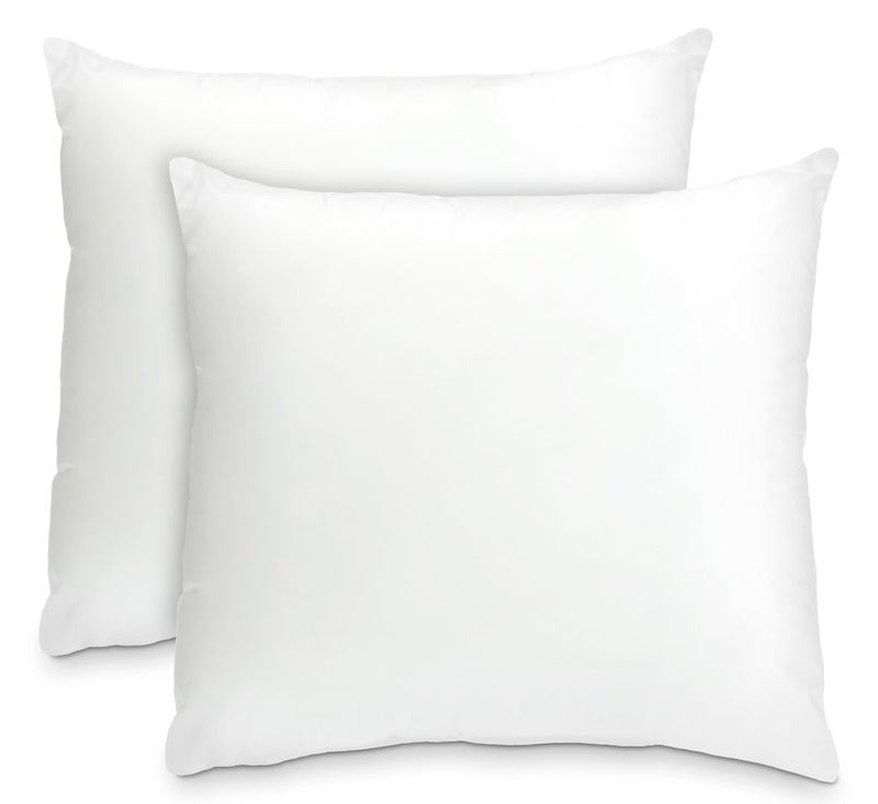 Foamily Foamily Throw Pillow Insert 18 x 18 inch (Set of 2) Hypoallergenic 100% Virgin Fiber Bed  Sofa  Couch Decorative Indoor Pillows Made in USA  - Image 1