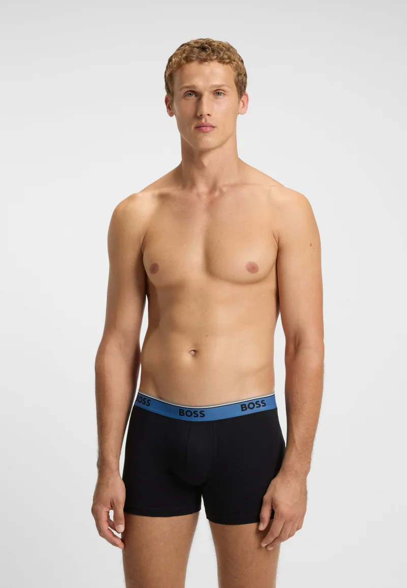 BOSS Three-pack of boxer briefs in stretch cotton