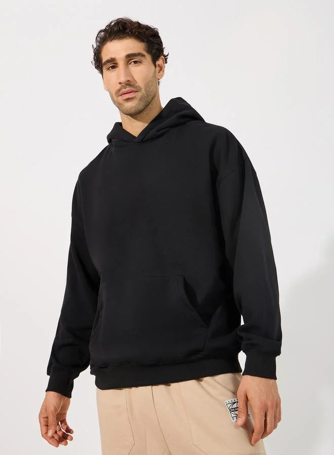 Styli Cafe Vibe Graphic Print Heavy Oversized Hoodie