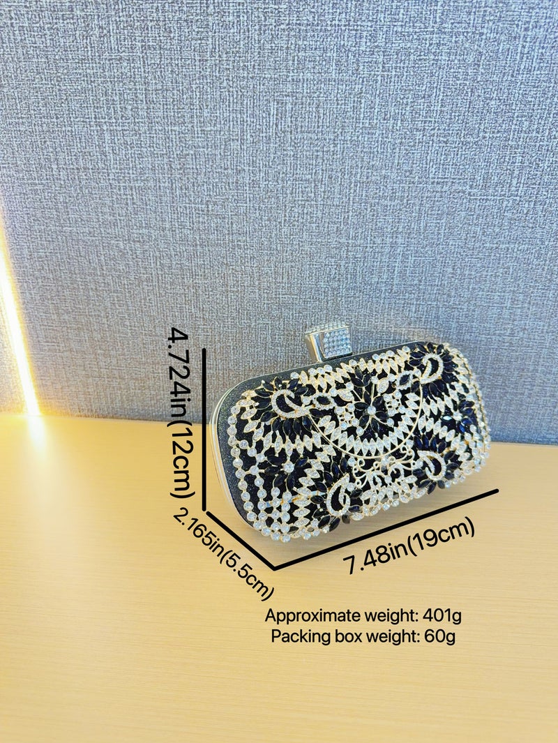 New Dinner Bag Niche Design Small Handbag Crossbody Evening Bag Rhinestone Hand-Held Shoulder Bag For Women - Image 5