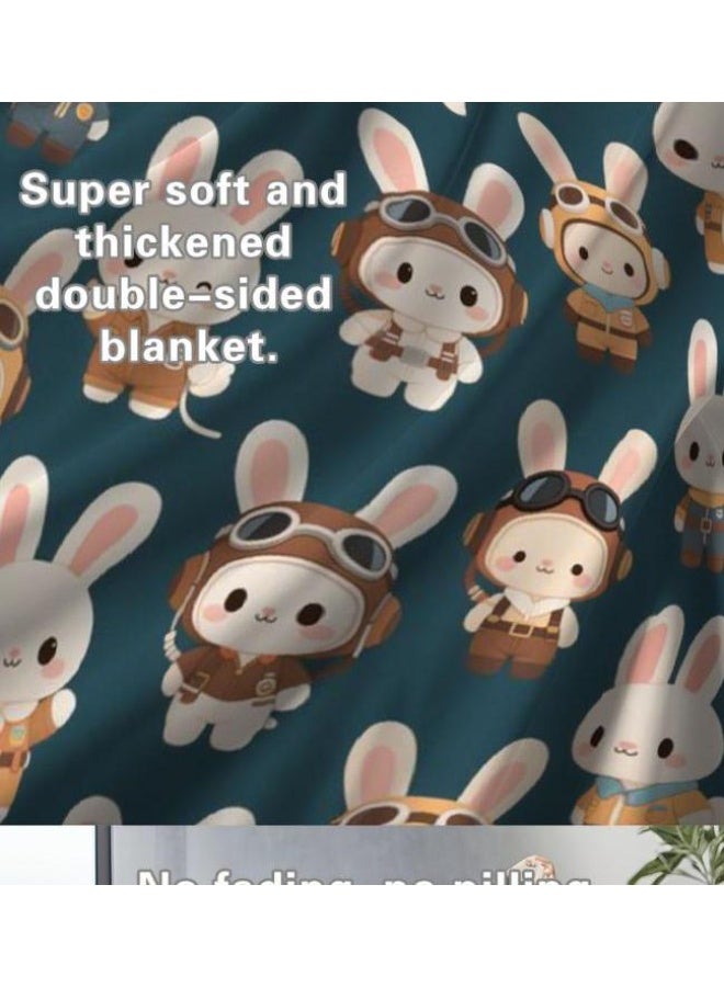 عام بطانية رقيقة من الفانيلا (حرارة ومريحة، ومناسبة للنوم واستخدام اللعبة والغبار والرمل) 150 سم * 200 سم - 498 - Image 4