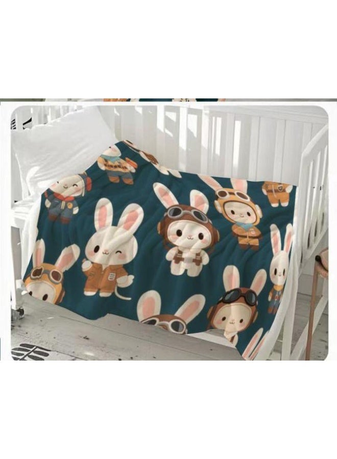 عام بطانية رقيقة من الفانيلا (حرارة ومريحة، ومناسبة للنوم واستخدام اللعبة والغبار والرمل) 150 سم * 200 سم - 498 - Image 1