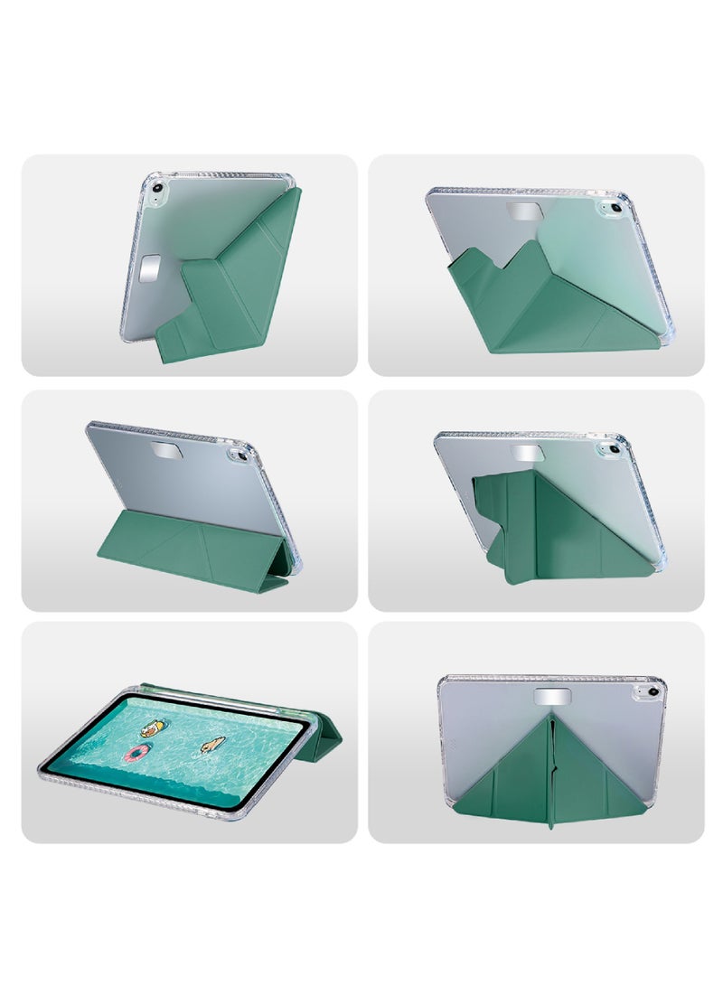 غطاء حافظة لجهاز Apple iPad 10.2 بوصة 2021/2020/2019 (9th/8th/7th) طراز رفيع، غطاء خلفي شفاف مع حامل قلم قابل للسحب، إيقاظ/سكون تلقائي لجهاز iPad 10.2 بوصة - Image 4