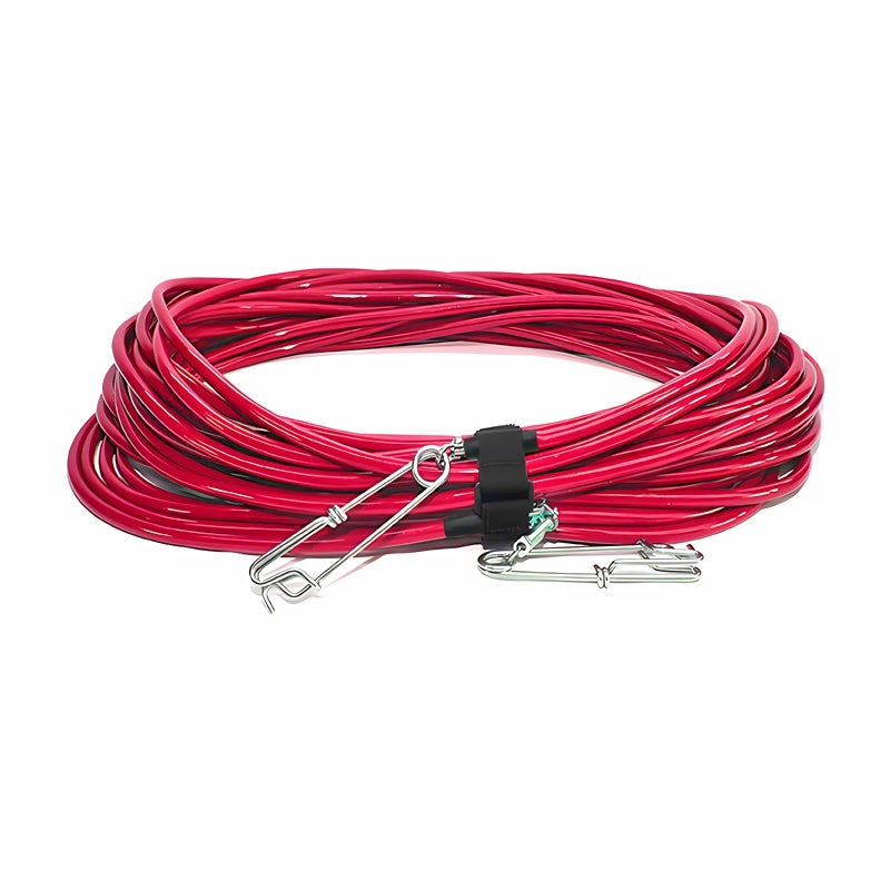MIMIRACLE Heavy Duty Vinyl Float Line Assembly for Spearfishing and Freediving - High Visibility Red, 550 lb Test Strength, Stainless Steel Clips -50Ft - Image 3