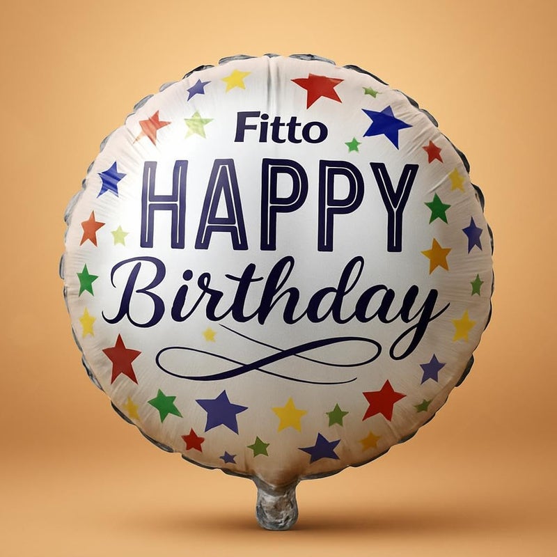Fitto 18 Happy Birthday foil balloon with Stars for birthday Celebration, Party Decoration for Home & UAE Events - Image 3
