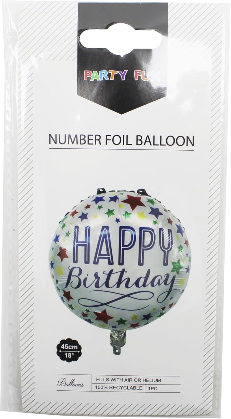 Fitto 18 Happy Birthday foil balloon with Stars for birthday Celebration, Party Decoration for Home & UAE Events - Image 5