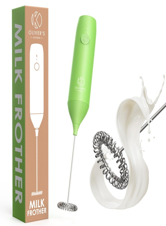 Oliver's Kitchen ® Handheld Milk Frother- Create Milky Foam For Coffee, Cappucino, Hot Chocalate And More in Seconds - USB-C Rechargeable - Image 1