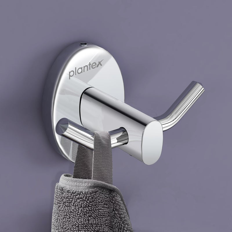 Plantex 304 Grade Stainless Steel Hooks for Hanging Clothes and Towels in Bathroom/Living Room/Bathroom Accessories - Olive (Chrome) - Image 1
