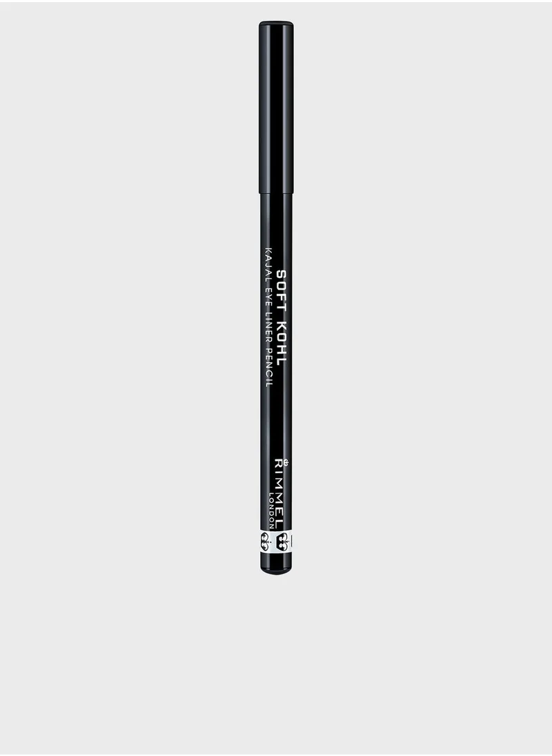 RIMMEL LONDON Soft Kohl Eye Pencil - 061 - Jet Black, 1.2G