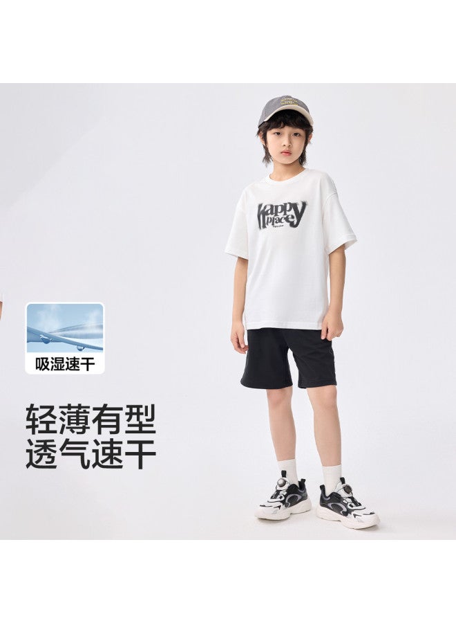 Balabala Moisture-wicking Quick-dry Cool Kids Short Sleeve Set - 2025 New Summer Boys' Two-piece Fashion Outfit - Image 2