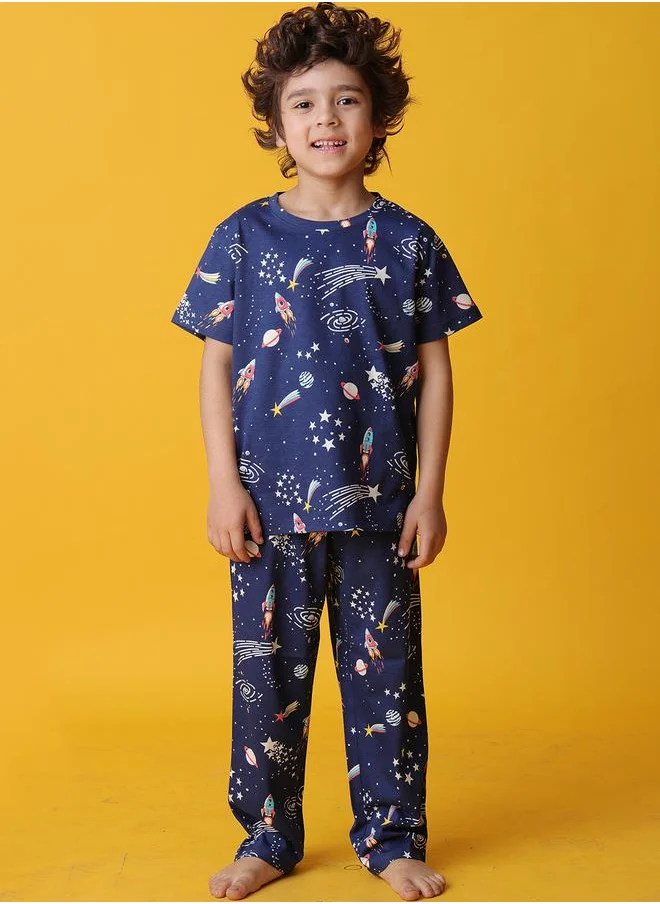 انثريلو Anthrilo All-Over Print T-Shirt and Pyjama Set