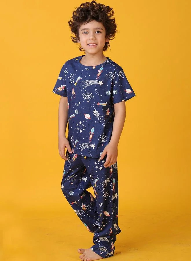 Anthrilo Anthrilo All-Over Print T-Shirt and Pyjama Set