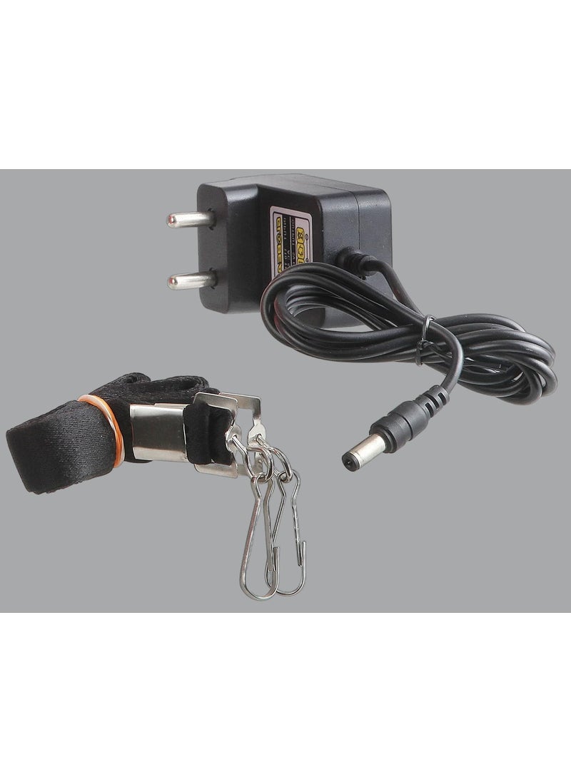 GLOBEAM GLOBEAM Kisan 7700 ABS Plastic Rechargeable Torch with Long Range Focus Light and Long Hours Back  - Image 2