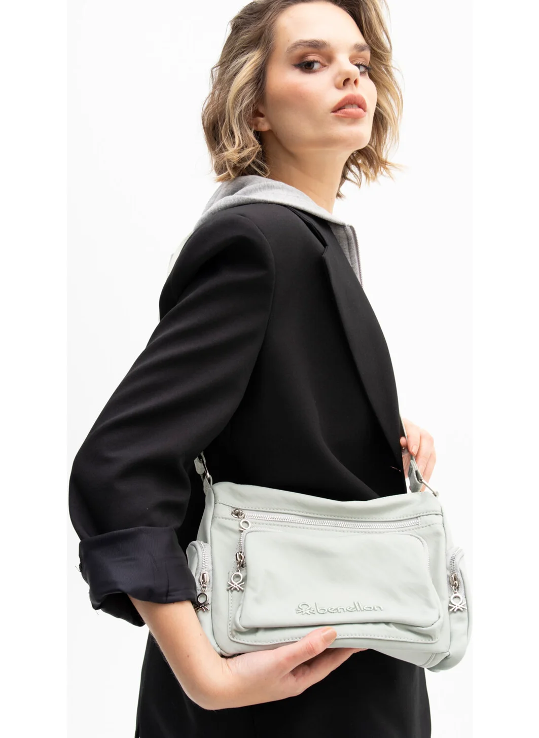يونايتد كولورز أوف بينتيون Benetton Women's Crossbody Bag Water Green BNT1183