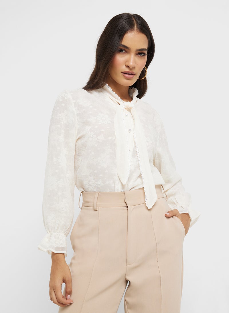 ELLA Top With Neck Tie Up  - Image 1