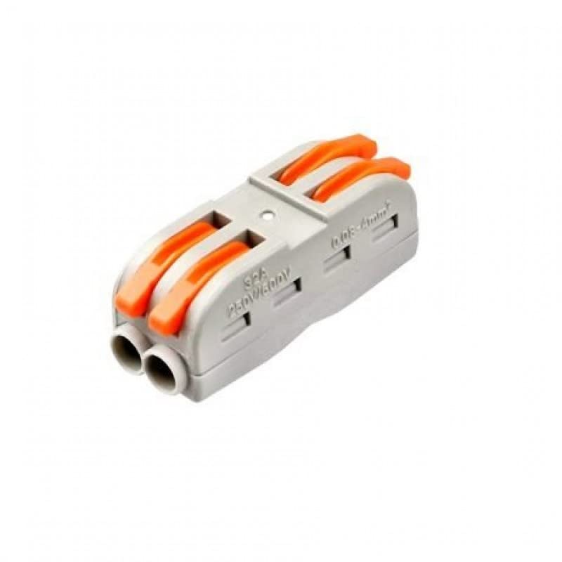 REES52 REES52 CH812 00825mm SPL2 Pole Wire Connector with Spring Lock Lever for 2 Wire line ConnectionPack of 5 - Image 1