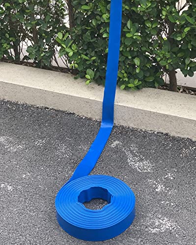 PEISONGFEI 1 IN x 100 FT Pool Backwash Hose, Heavy Duty Flat Discharge Hose, Weather and Burst Resistant, Best Pool Hoses for Inground Pools, Pool Filter Hose & Pool Drain Hose - Image 4