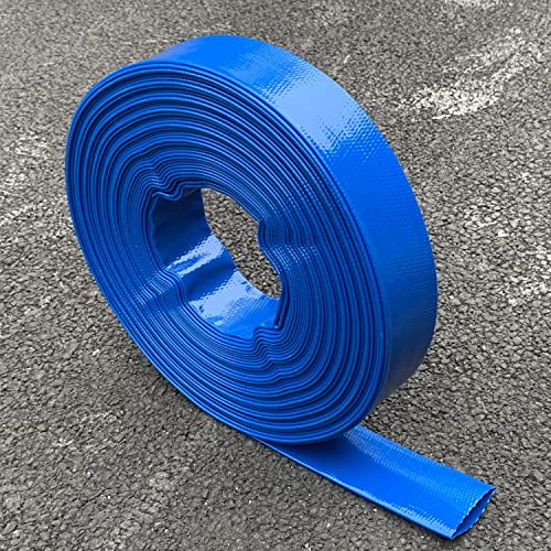 PEISONGFEI 1 IN x 100 FT Pool Backwash Hose, Heavy Duty Flat Discharge Hose, Weather and Burst Resistant, Best Pool Hoses for Inground Pools, Pool Filter Hose & Pool Drain Hose - Image 2