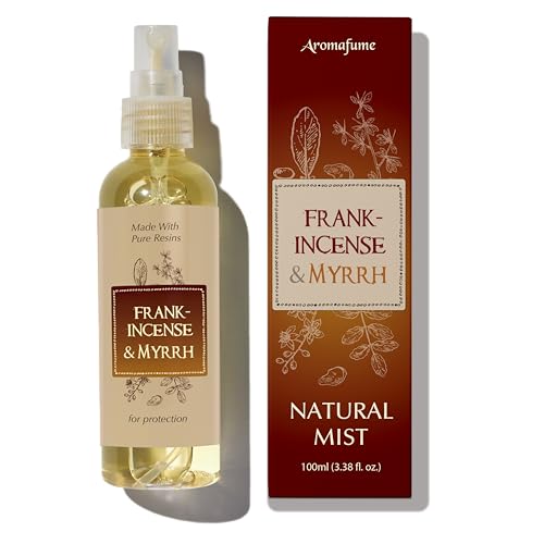 Aromafume Frankincense Myrrha Natural Resin Mist Spray by Aromafume 100 ml 33oz Ideal for deep relaxation spirituality rituals Made with Pure Resin from Somalia Nonalcoholic nontoxic vegan - Image 1
