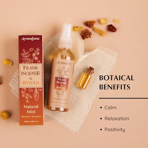 Aromafume Frankincense Myrrha Natural Resin Mist Spray by Aromafume 100 ml 33oz Ideal for deep relaxation spirituality rituals Made with Pure Resin from Somalia Nonalcoholic nontoxic vegan - Image 3