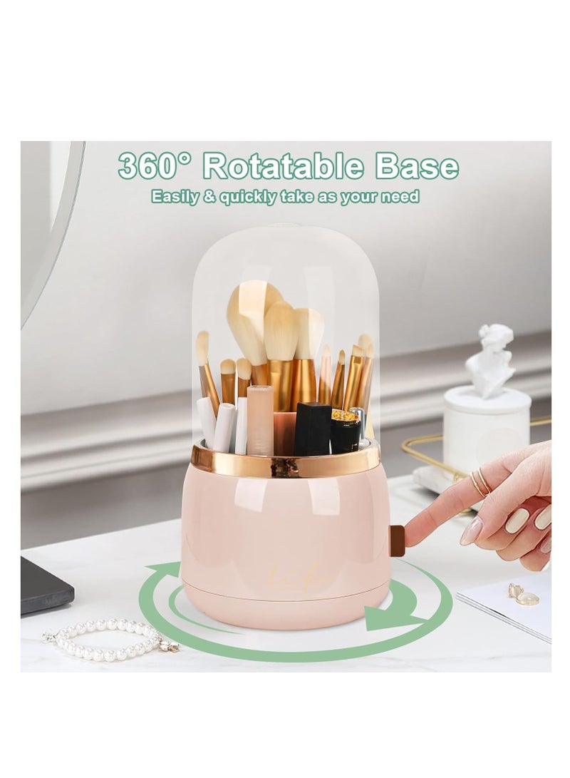 zenvo X 7-Compartment Rose Makeup Brush Organizer – Elegant & Space-Saving Cosmetic Holder  - Image 5