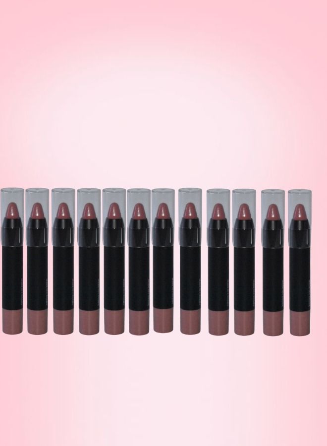 12 Pieces Pink Lipstick Cream Number 12