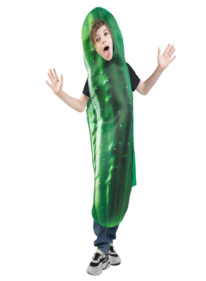 DSplay Pickle Costume Kids Food Cucumber Costumes Vegetable Pickle Halloween Costume Kids (3-7 years old) - Image 4