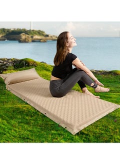 Bukela Air Sleeping Pad - Single Camping Beds for Adults,Thickness 5cm Extra Wide Camping Sleeping Mattress with Air Pillow, Ergonomic for Guest Tent Car  - Image 5