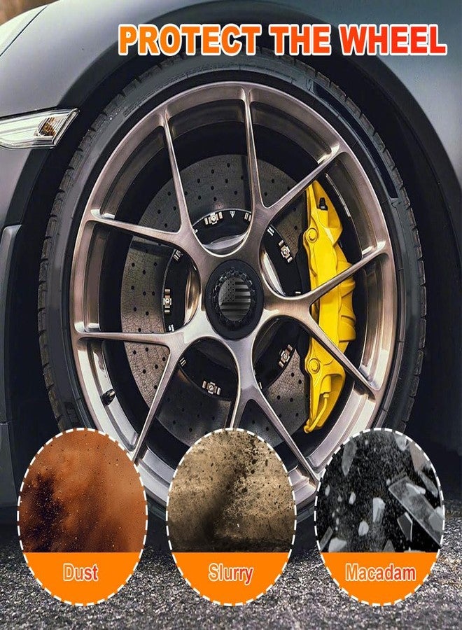 HEVLE 4PCS American Flag Wheel Center Caps, Center Caps for Rims, Car Wheel Center Rims Stickers Decals, Automotive Exterior Accessories Waterproof & Rustproof Wheel Hub Cap for Car (Black) - Image 3
