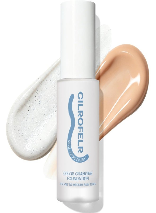 Cilrofelr Color Changing Foundation Makeup for Mature Skin, Color-Adapting Formula, All-day Coverage, Soft Matte Finish, Covers Fine Lines & Imperfections - Light | L01 - Image 1
