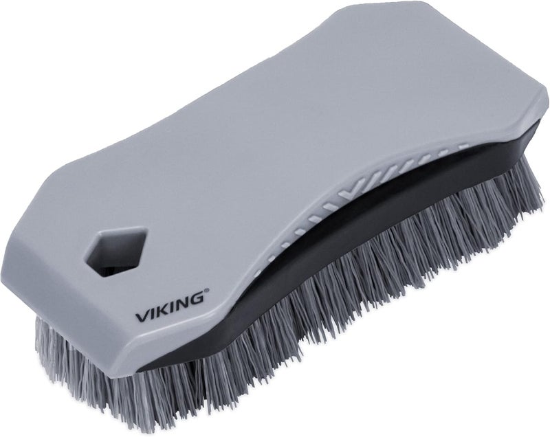 Viking Carpet and Upholstery Cleaning Brush, Scrub Brush for Car Interior, Home, Couch, Stain Remover, Grey/Black Globally popular universal design - Image 1