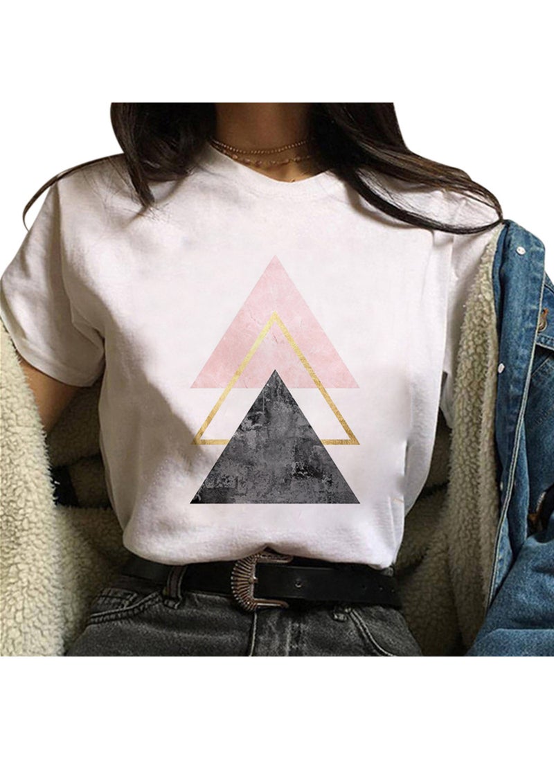 Generic - Stock Available Short Sleeve Womens T-shirt Loose Fit Customizable Logo Crew Neck Design Womens Clothing One Piece Forwarded love - Image 1
