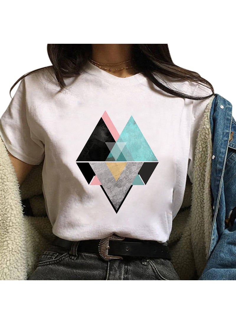 Generic - Stock Available Short Sleeve Womens T-shirt Loose Fit Customizable Logo Crew Neck Design Womens Clothing One Piece Forwarded love - Image 1